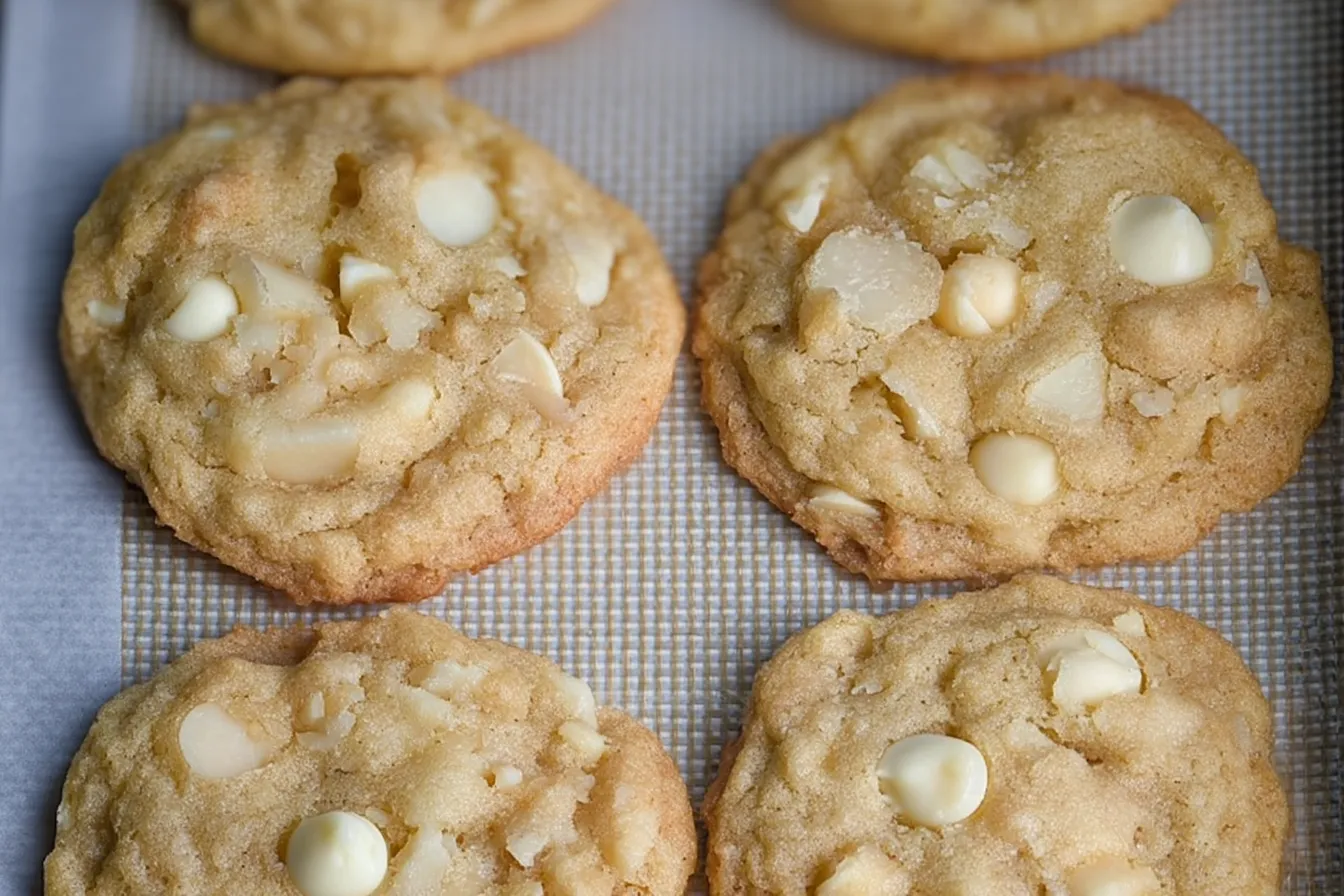 Keto White Chocolate Macadamia Nut Cookies 