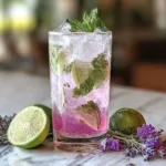 Lavender Mojito Mocktail in a Refreshing Glass