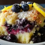Lemon Blueberry Cheesecake Dump Cake Freshly Baked