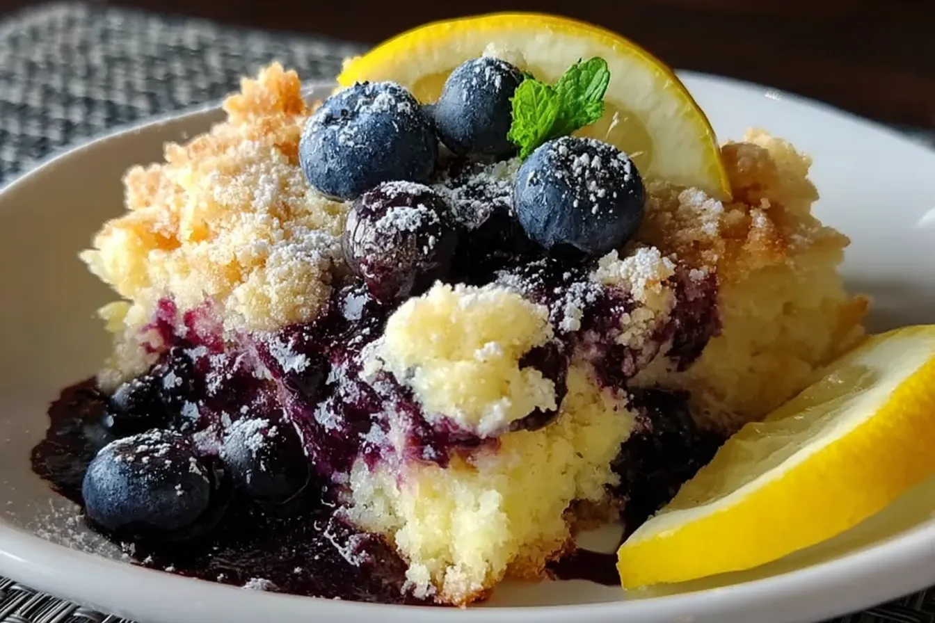 Lemon Blueberry Cheesecake Dump Cake