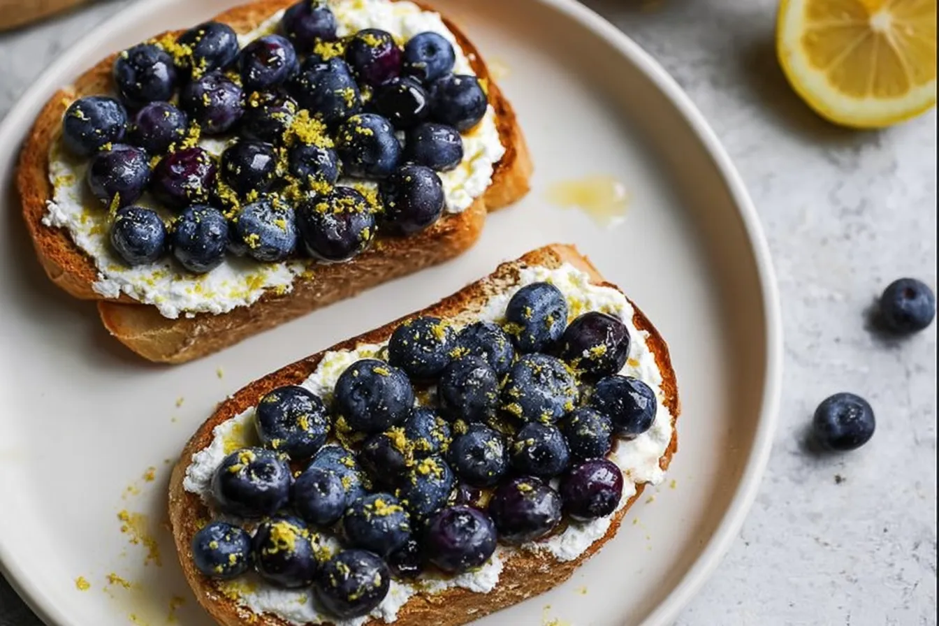 Lemon Blueberry Ricotta Toast