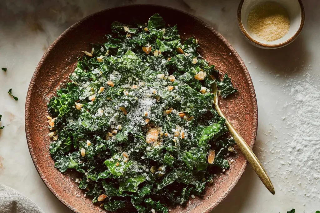 Lemony Parmesan Kale Salad - Fresh & Zesty