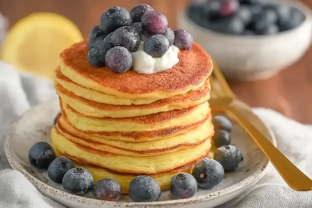 Delicious Low Calorie Pancakes with Fresh Berries
