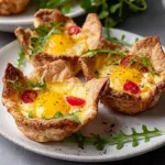 Delicious Low Carb Egg Nests on a Plate