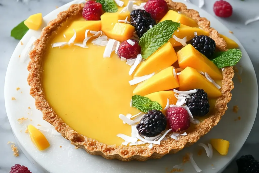 Mango Curd Tart Ready to Serve