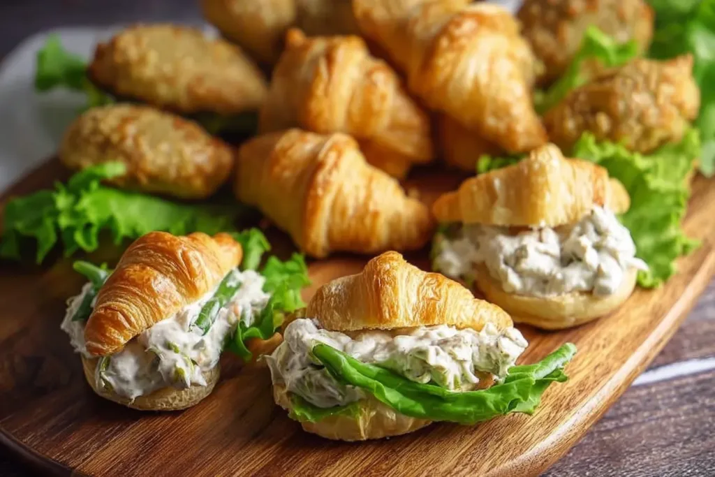 Mini Croissant Sandwiches Freshly Made
