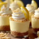 Mini Lemon Cheesecake Cups Ready to Serve