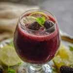Mulberry Lemonade in Glasses