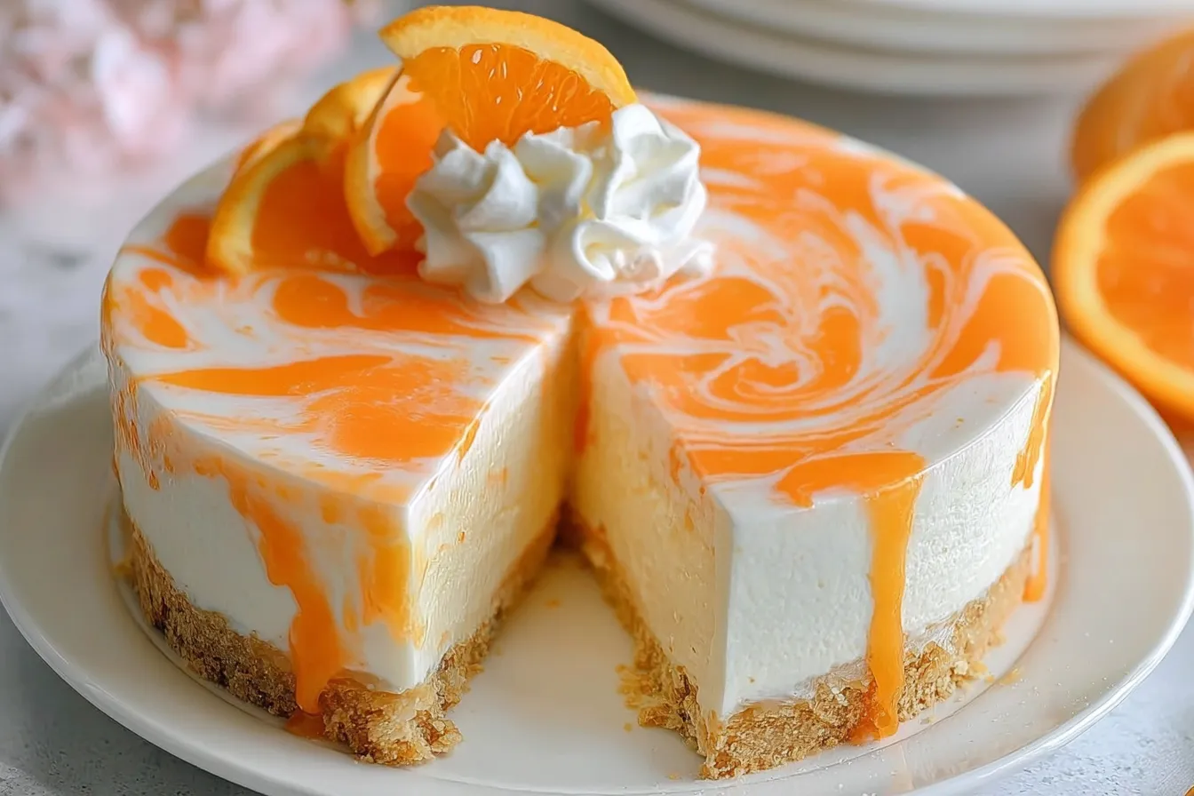 No-Bake Orange Creamsicle Cheesecake