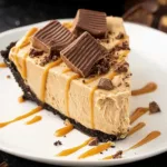 No Bake Peanut Butter Pie on a Plate