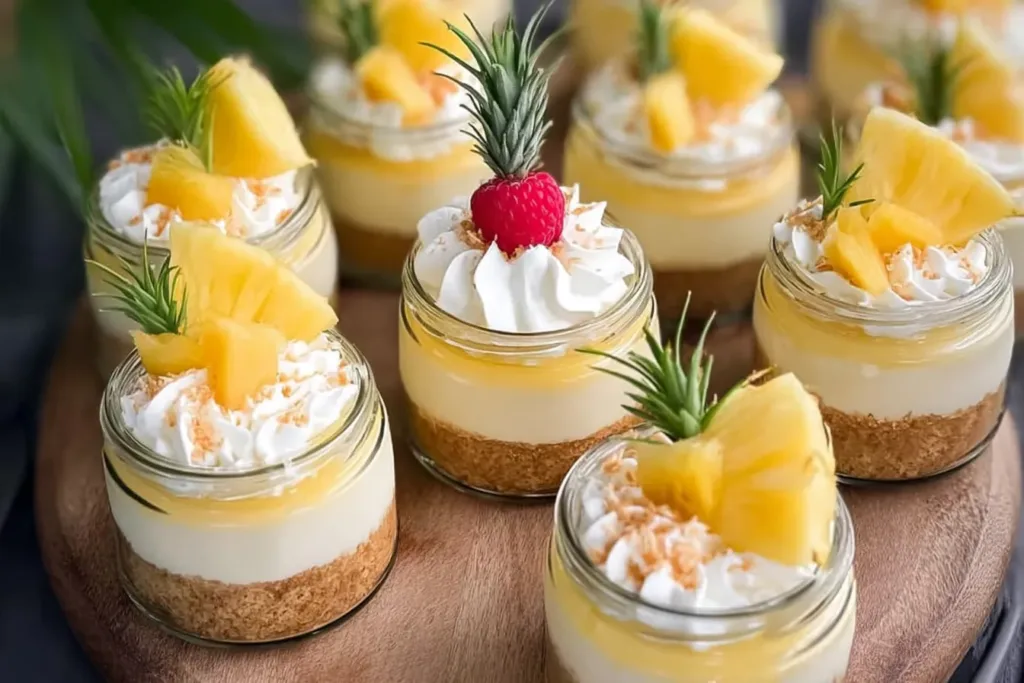 No Bake Pineapple Cheesecake Ready to Serve