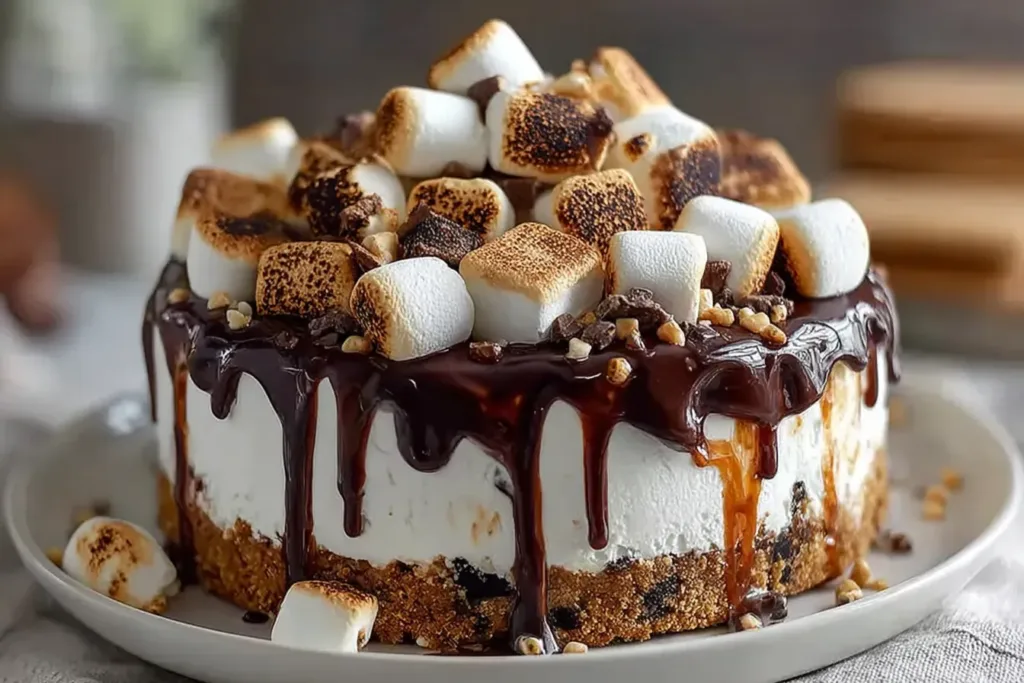 No Bake Smores Ice Cream Cake – Delicious No Bake Dessert