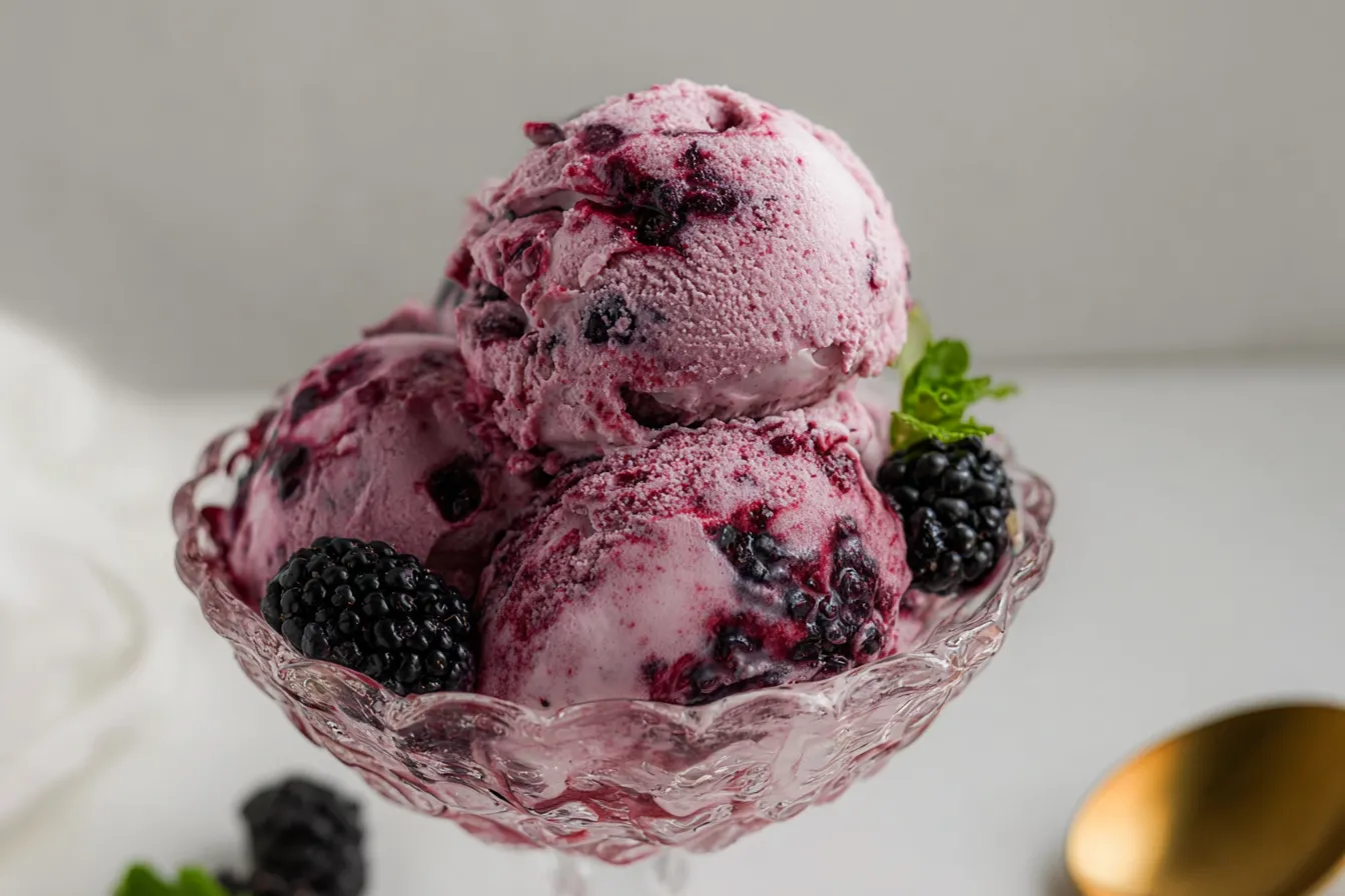 No-Churn Mulberry Ice Cream 