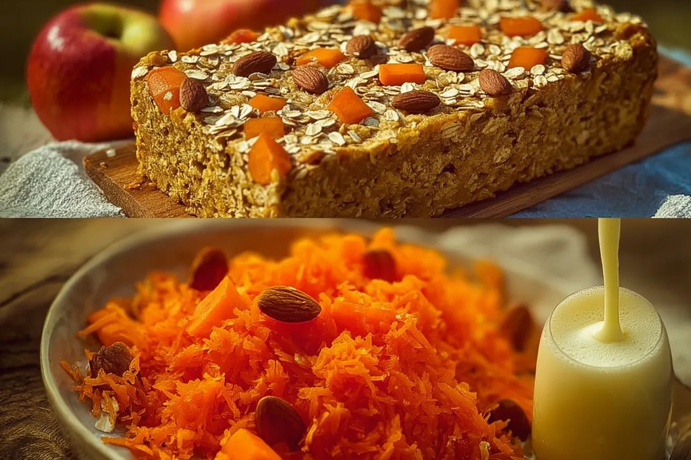 Oatmeal Bake with Apples and Carrots 