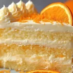 Orange Creamsicle Cake Slice - A Refreshing Treat