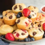 Delicious Pancake Mini Muffins on a Rustic Table