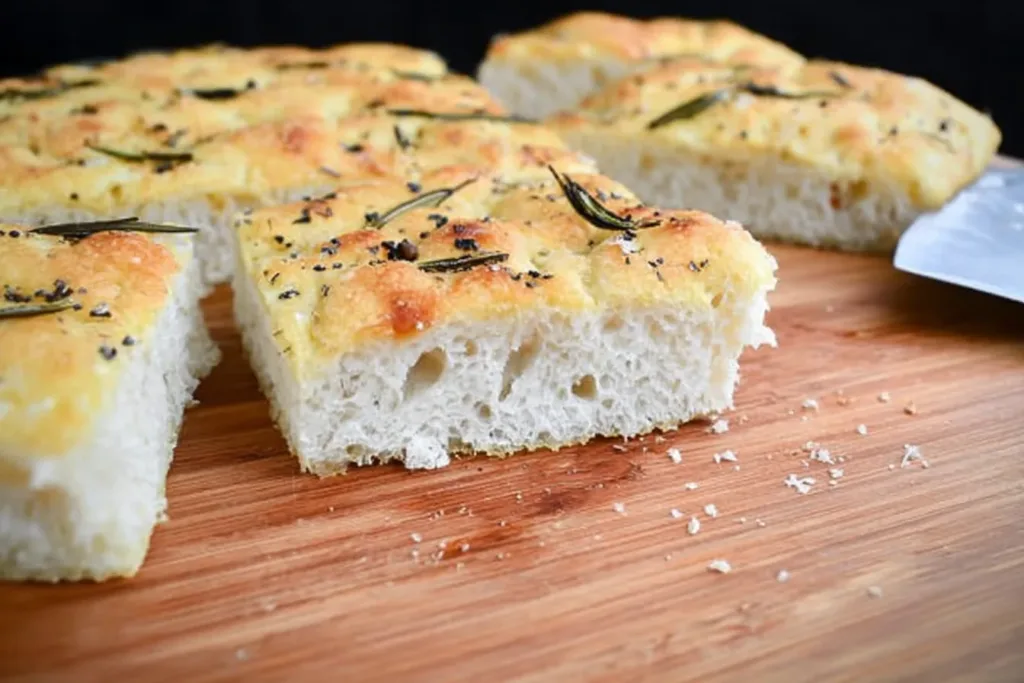 Delicious Parmesan Rosemary Focaccia Bread Freshly Baked
