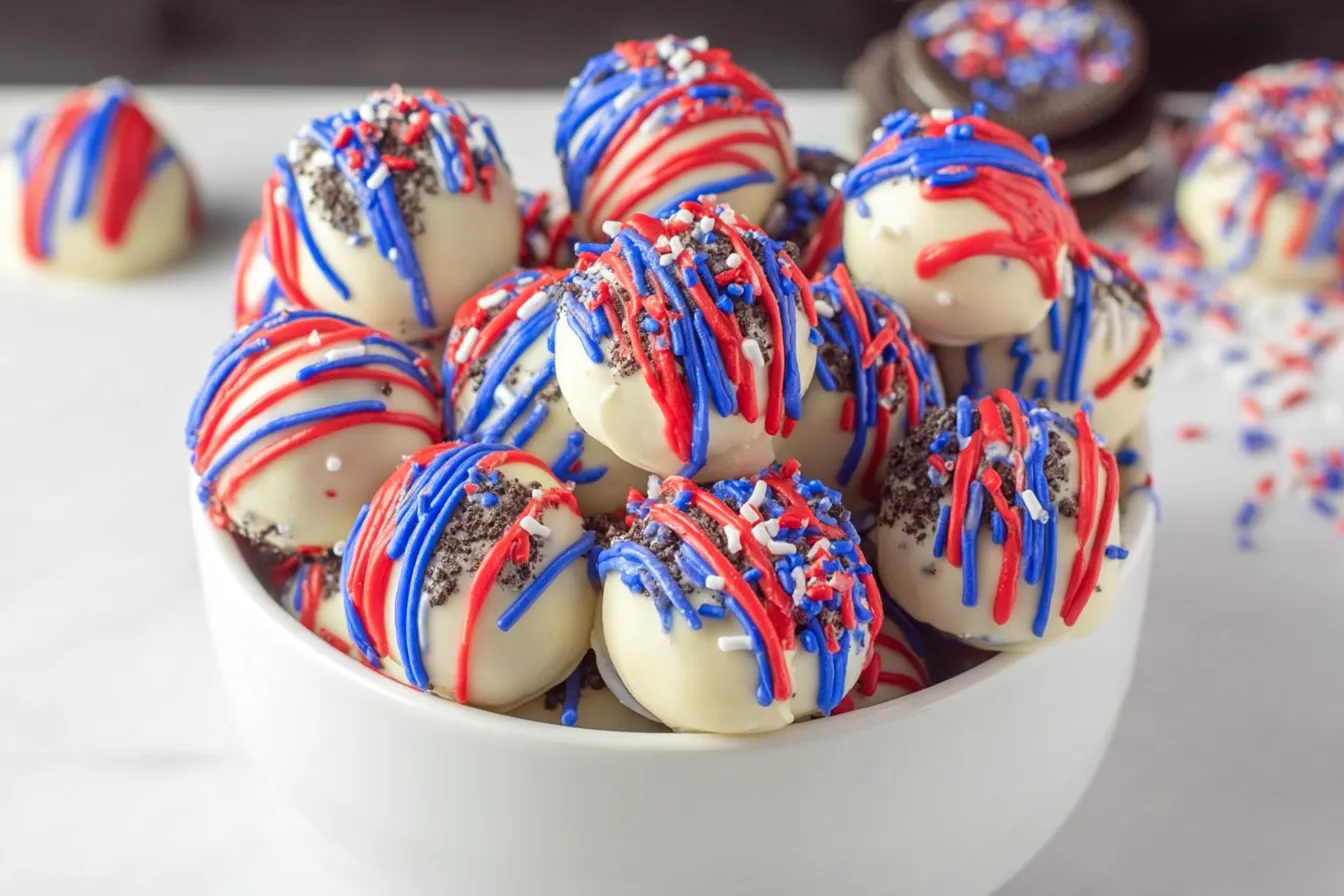 Patriotic Oreo Balls