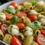 Pesto Caprese Pasta Salad - Colorful and Delicious