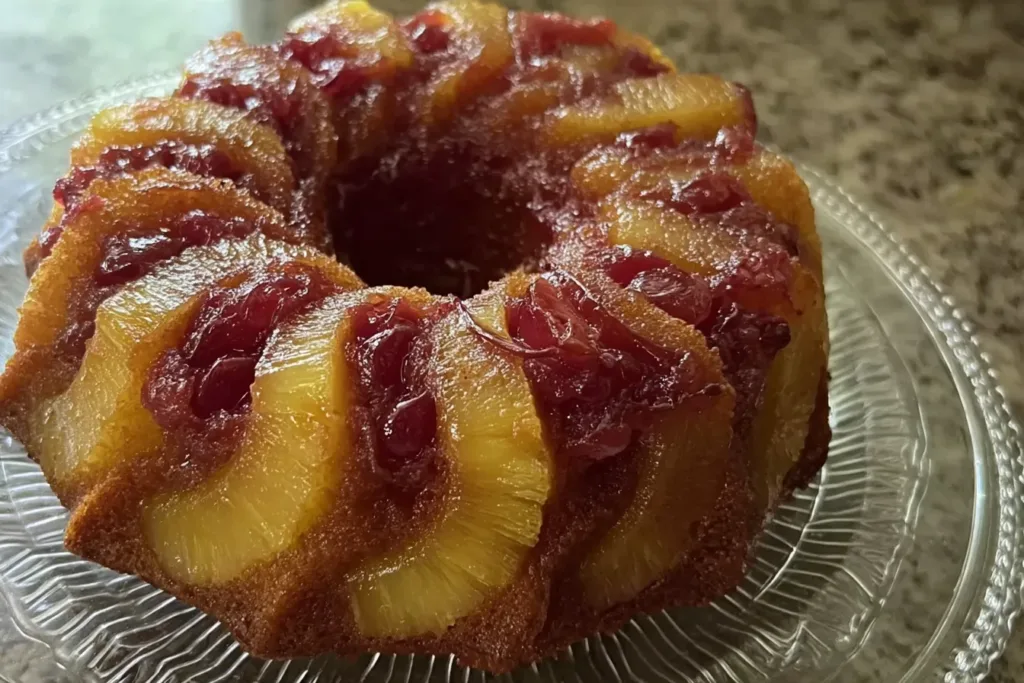 Delicious Pineapple Upside-Down Bundt Cake Slices