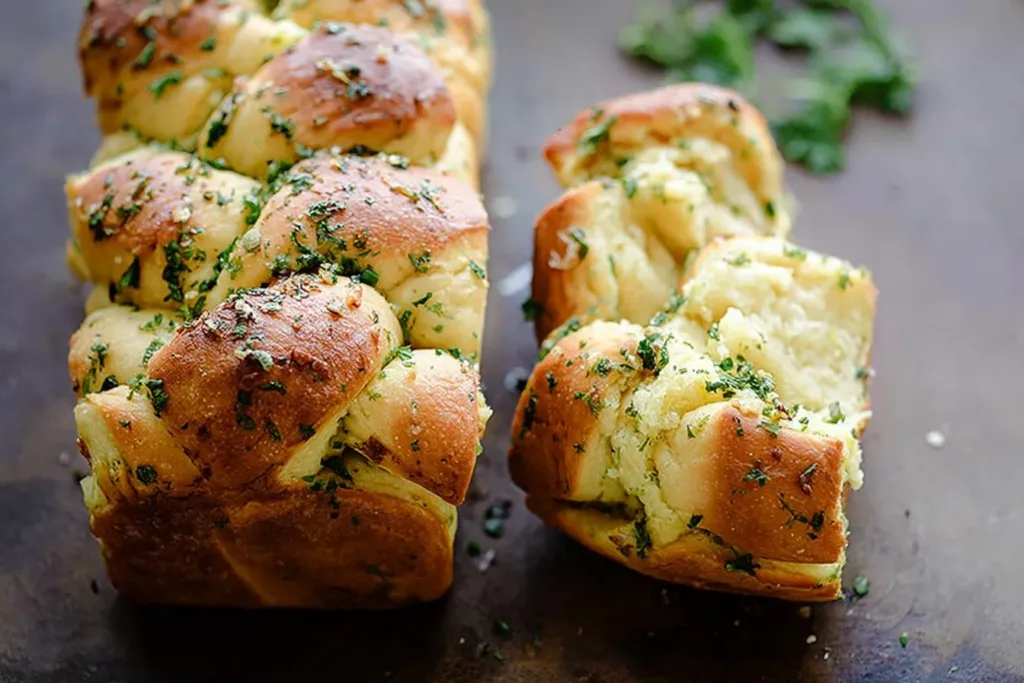 Delicious Pull Apart Garlic Bread Fresh from the Oven