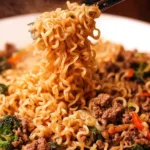Quick Ground Beef Ramen Stir Fry in a Bowls