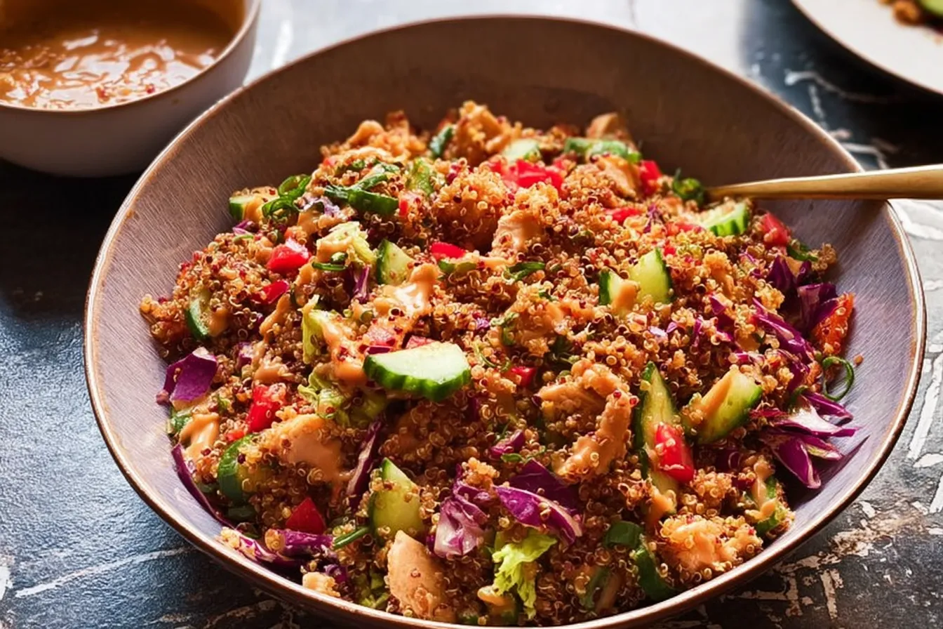Quinoa Salad with Peanut Dressing