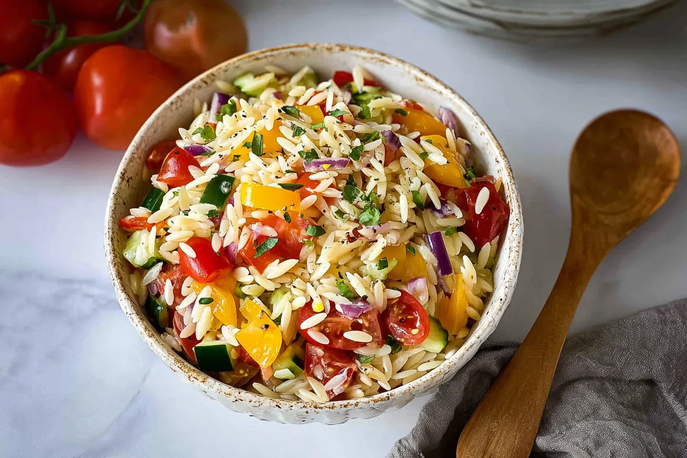 Rainbow Orzo Salad: A Colorful Delight for Your Table 4 Rainbow Orzo Salad