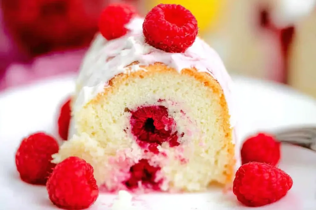 Delicious Raspberry Angel Food Cake