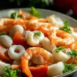 Vibrant Refreshing Mixed Seafood Salad in a Bowl