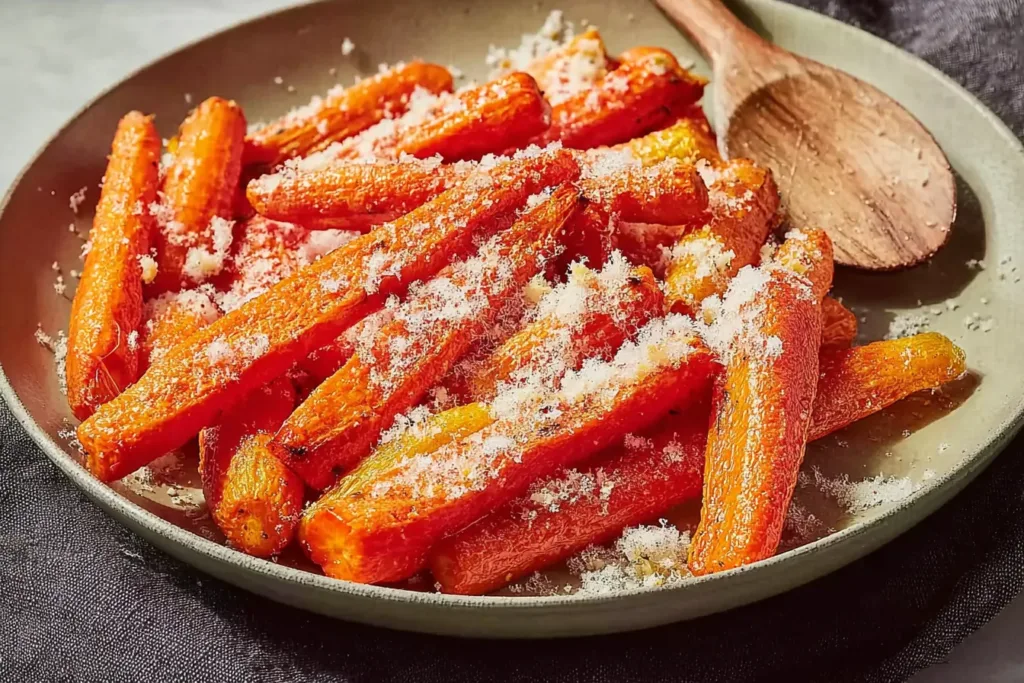 Roasted Parmesan-Garlic Carrots in a Bowl