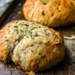 Rustic Garlic Parmesan Herb Bread Freshly Baked