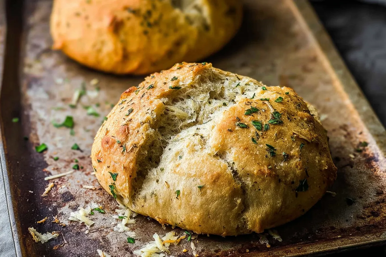 Rustic Garlic Parmesan Herb Bread