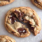 Salted Brown Butter Chocolate Chip Cookies on a Plate