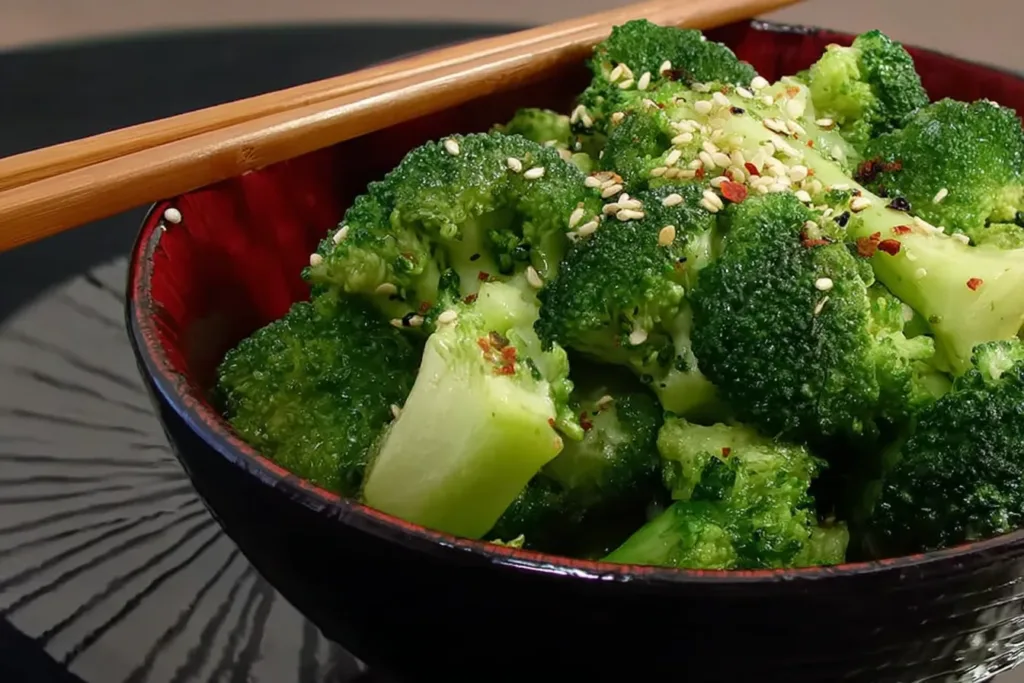 Colorful Sesame Broccoli Salad in a Bowl