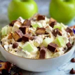 Snickers Salad Bowl with Whipped Cream