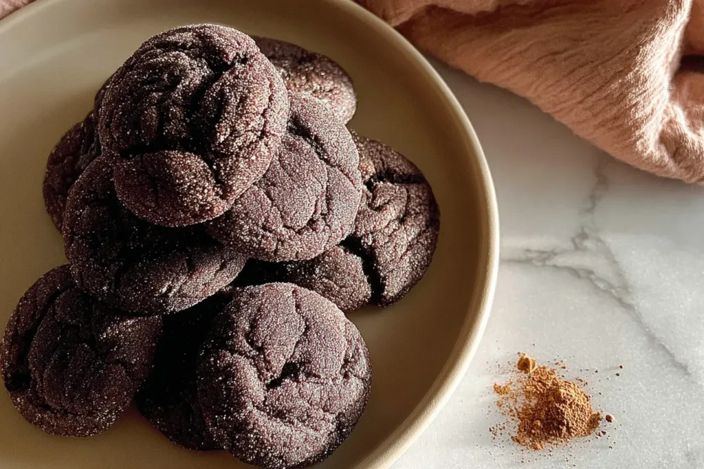 Spiced Chocolate Crinkle Cookies Freshly Baked