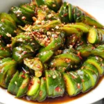 Delicious Spicy Asian Cucumber Salad Bowl