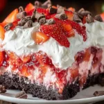 Strawberry Earthquake Cake Close-Up - A Unique Dessert