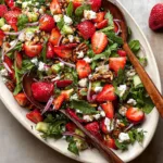 Fresh Strawberry Goat Cheese Salad Served in a Bowl