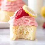 Delicious Strawberry Lemonade Cupcakes on Display