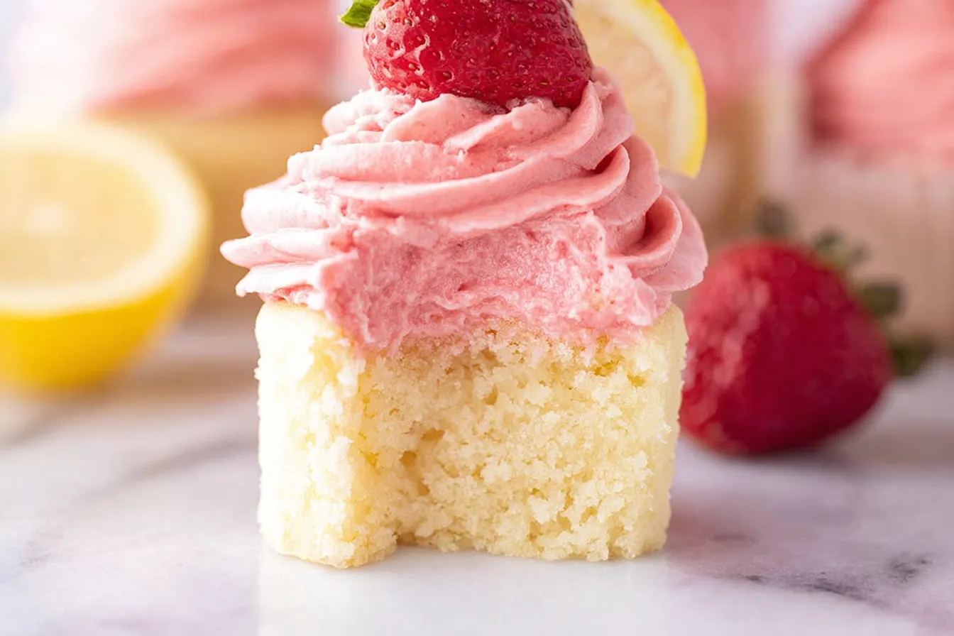 Strawberry Lemonade Cupcakes 
