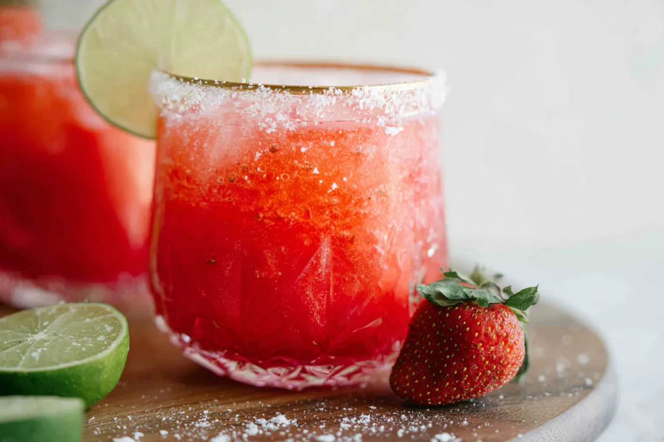 Strawberry Lime Mocktail Margarita 