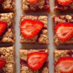 Fresh Strawberry Oatmeal Bars Ready to Enjoy