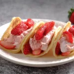 Delicious Strawberry Pancake Tacos Ready to Serve
