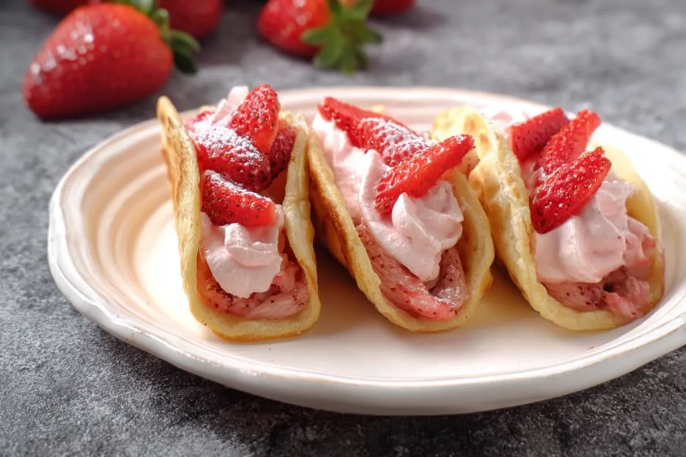 Strawberry Pancake Tacos