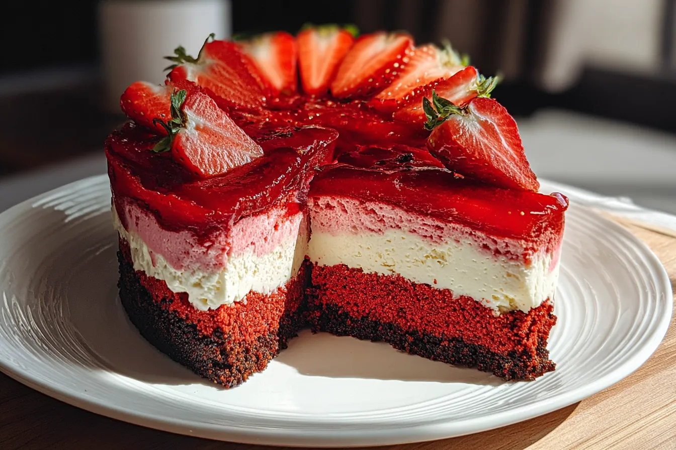 Strawberry Red Velvet Cheesecake