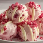 Delicious Strawberry Shortcake Truffles on a Plate