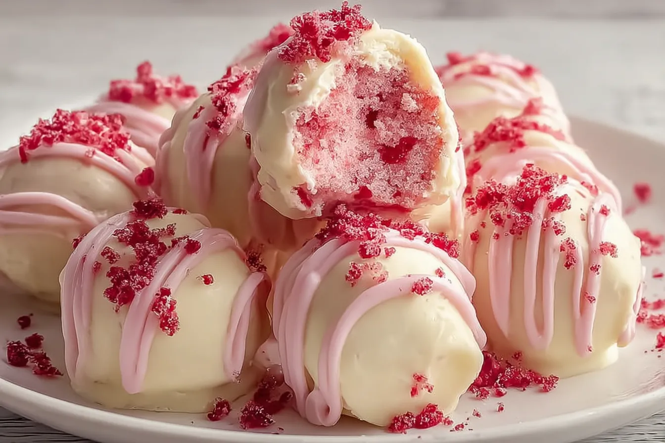 Strawberry Shortcake Truffles