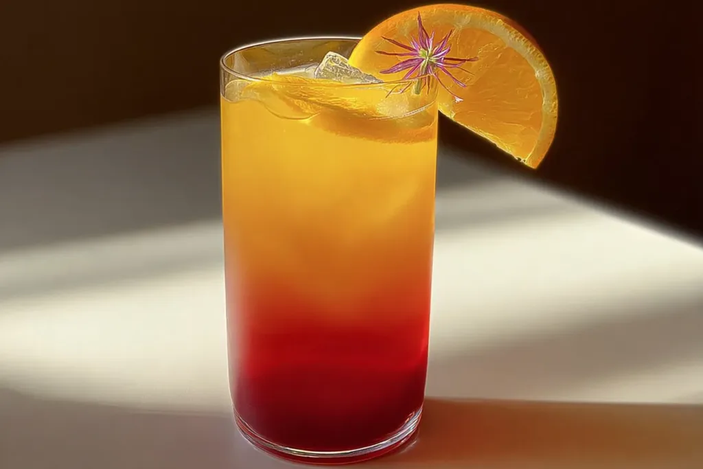 Bright and Colorful Sunrise Mocktail